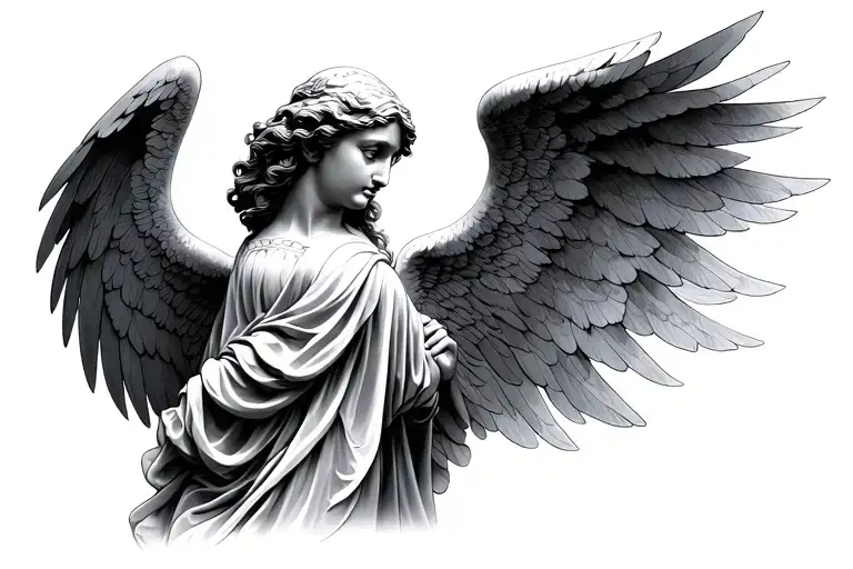 Biblically accurate angel tattoo design idea