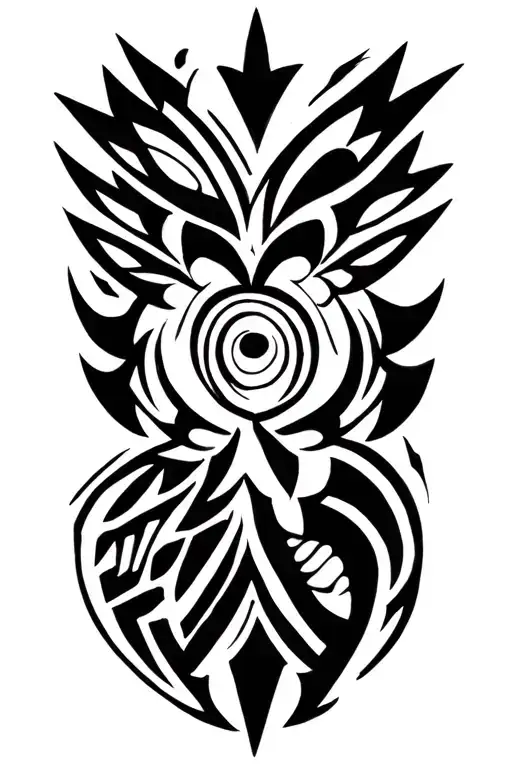 azteca tribal design tattoo design idea