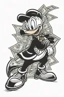 donald duck money  tattoo design idea