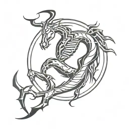 Sagittarius Scorpio and Cancer zodiac tattoo design idea