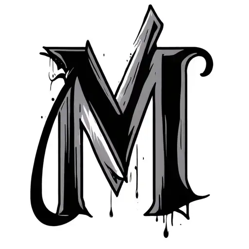 Cursive M tattoo design idea