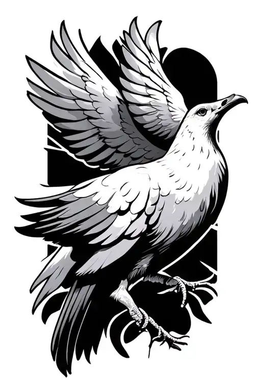 dove tattoo design idea