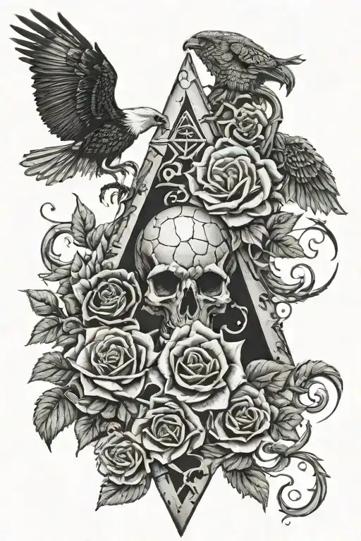 Snake Roses Pyramid Trees Roses eagles Moons Stars Waterfalls eyeball wheelchair cross yinyang snake rose tattoo design idea