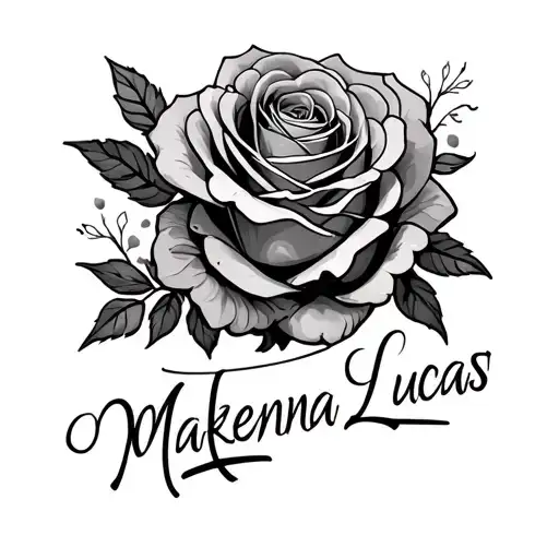 "Makenna Lucas" roses wrapped tattoo design idea