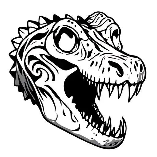 alligator skull tribal tattoo tattoo design idea