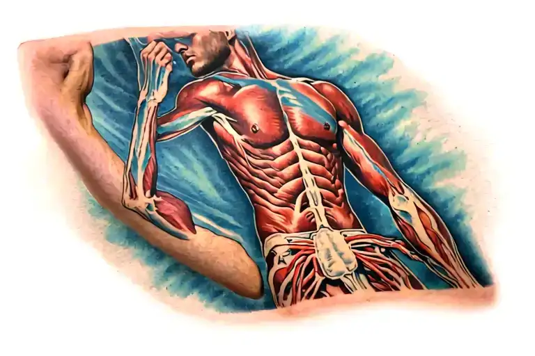 Man Anatomy tattoo design idea
