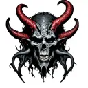 satan hell alcohol tattoo design idea