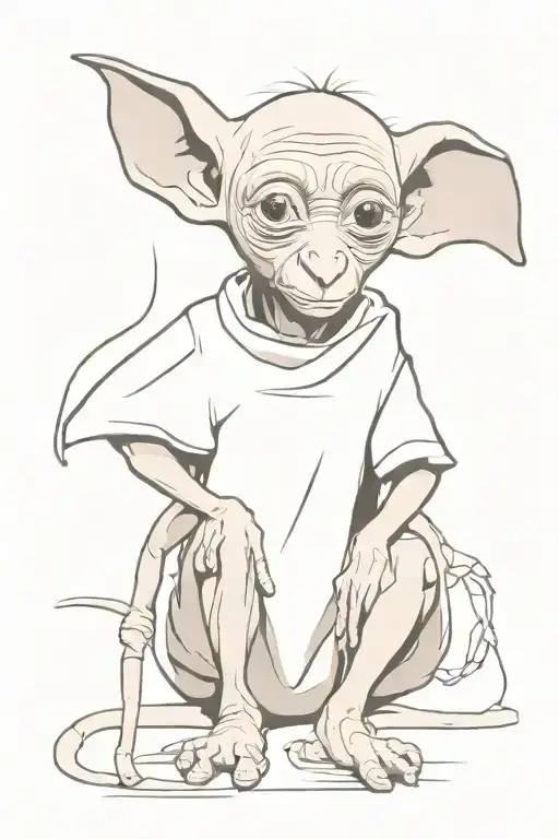 Banksy art, Dobby, 299km/h tattoo design idea