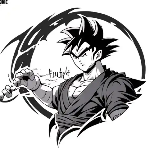 Future Gohan tattoo design idea