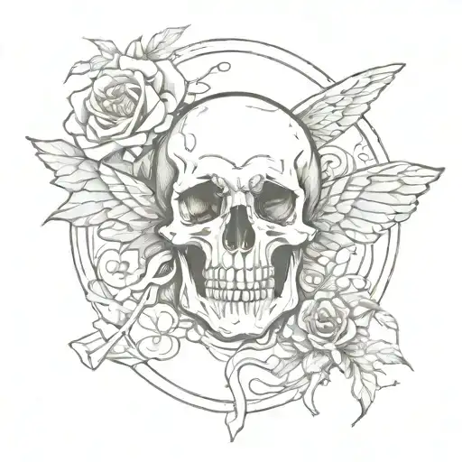 Carpe diem, memento mori tattoo design idea