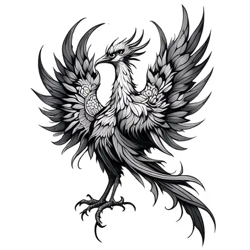 Mandala Phoenix tattoo design idea