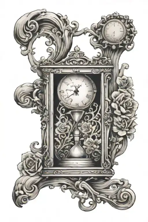 The door opened by the hourglass tattoo design idea