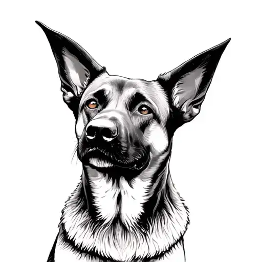 Belgian Malinois tattoo design idea
