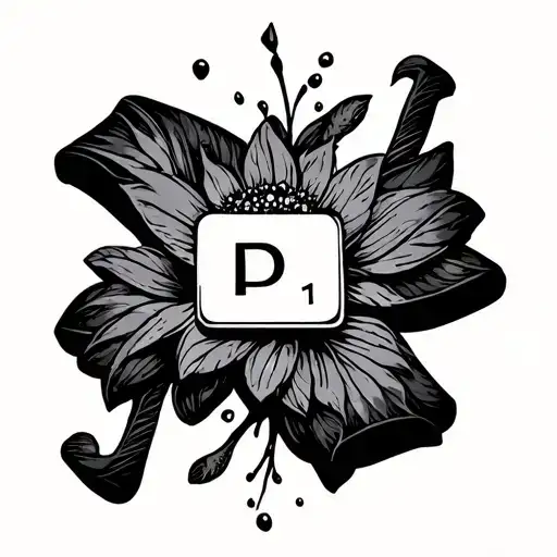 "Phoebe" Scrabble Tile tattoo design idea