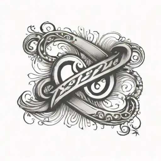 infinity sign with date of birth 1978 tattoo design idea