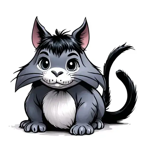 eeyore loves Cheshire cat tattoo design idea