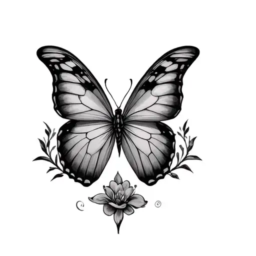 butterlfy neo trad tattoo tattoo design idea