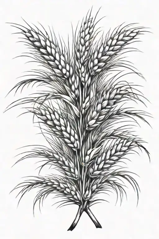 ukrainian wheat tattoo design idea