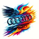 Audi logo tattoo design idea