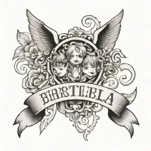 children's birthdates subtly incorporated tattoo design idea