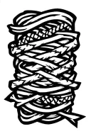 CBOW with baseball laces wrapped tattoo design idea
