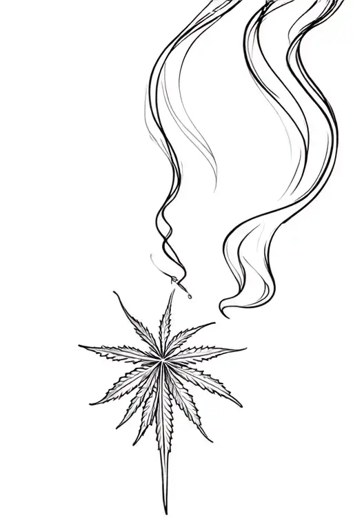 Riley smoking weed tattoo design idea