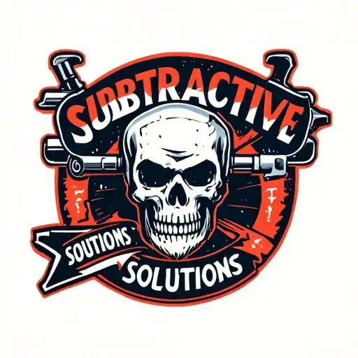 "Subtractive Solutions" "Subtractive Solutions" Machine Shop Logo tattoo design idea