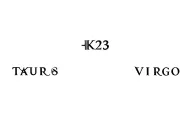 "KK23" Taurus and Virgo zodiac tattoo design idea