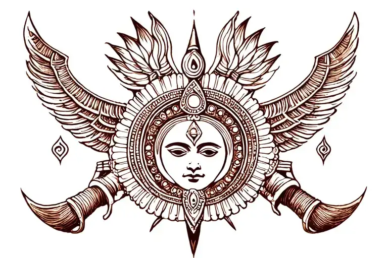 "Sudarshan Chakra In Finger Of Lord your God tattoo design idea