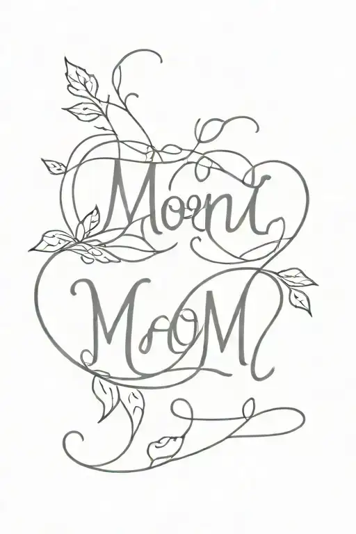 mom and dad name tattoo design idea