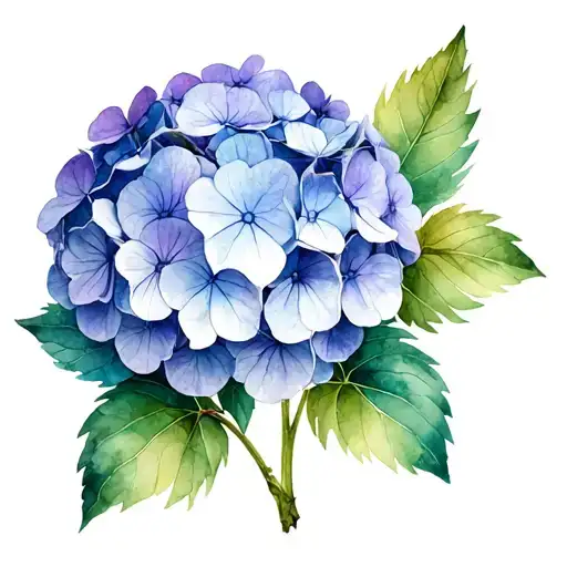 Hydrangea flower,lavender, Viola odora, peony flower tattoo design idea