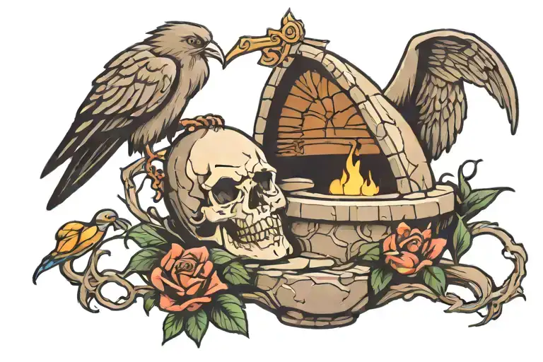 empty tomb  tattoo design idea