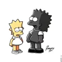 bart and lisa simpson tattoo design idea