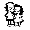 bart and lisa simpson tattoo design idea