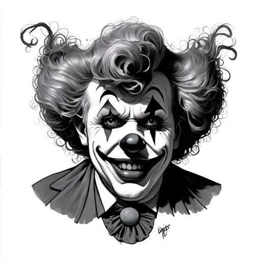 art the clown tattoo design idea