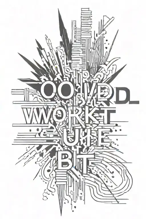FOOL word but make it blurry tattoo design idea