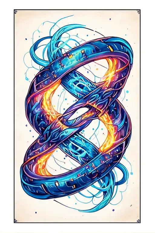 quantum entanglement tattoo design idea