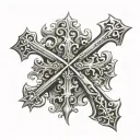 chrome hearts crosses  tattoo design idea