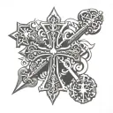 chrome hearts crosses  tattoo design idea