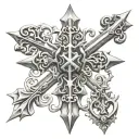 chrome hearts crosses  tattoo design idea