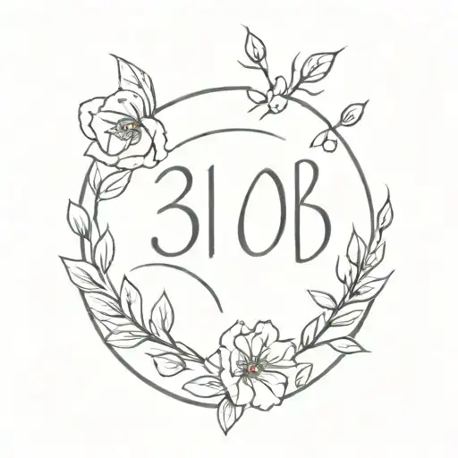 birthdate tattoo design idea