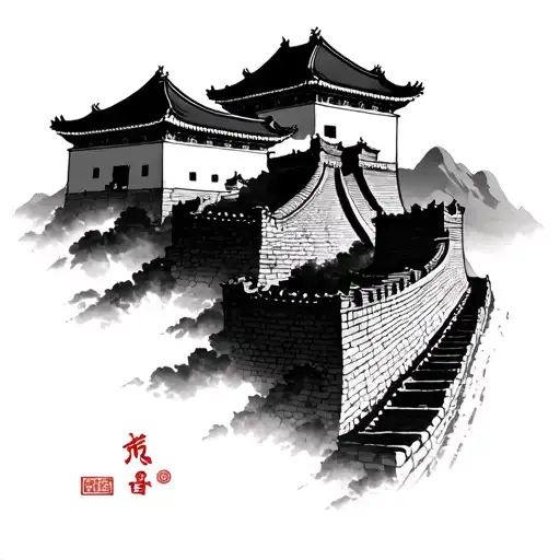 Great Wall Of China tattoo design idea