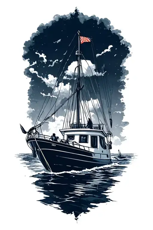 boat ocean kids navy struggle anything is possibke tattoo design idea