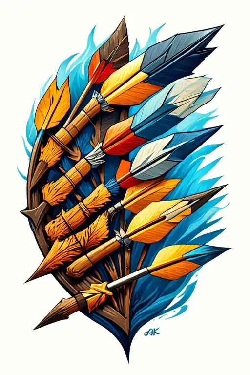 quiver full of arrows tattoo design idea