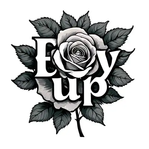 "Ey up" Yorkshire rose tattoo design idea