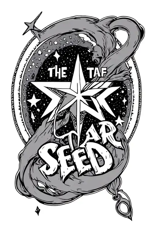 "THE STAR SEED" star tattoo design idea