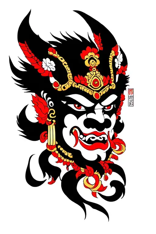 Nepali god Kaal Bhairava tattoo design idea