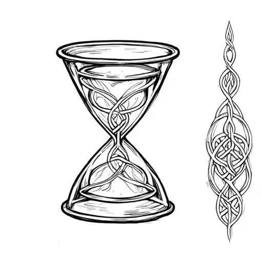 celtic hourglass tattoo design idea