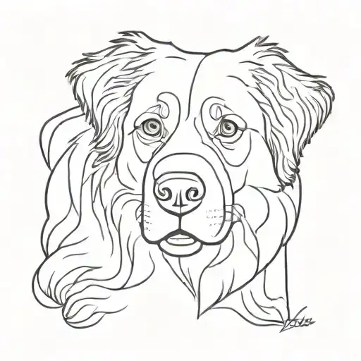 bernese mountain dog tattoo design idea