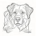 bernese mountain dog tattoo design idea